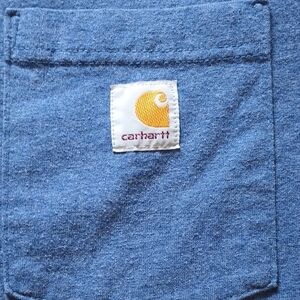 Carhartt Men's Blue Short Sleeve Tee Size S Pocket Original Fit